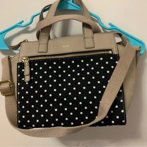 Fossil polka dot crossbody